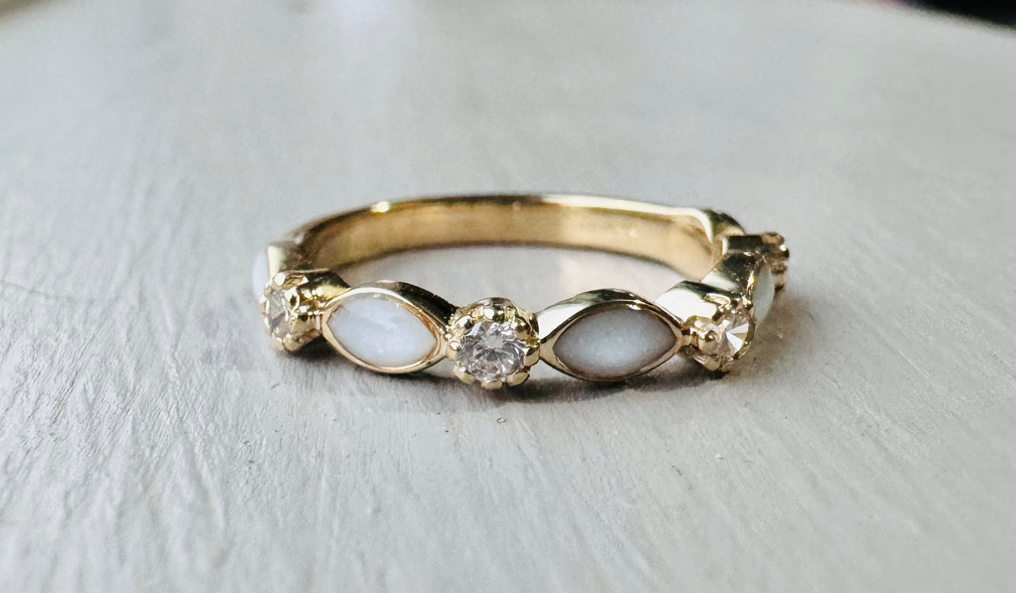 9K Yellow Gold DNA Keepsake Breastmilk Eternity Ring Half Band with Crystals Jewellery Handmade in Wales