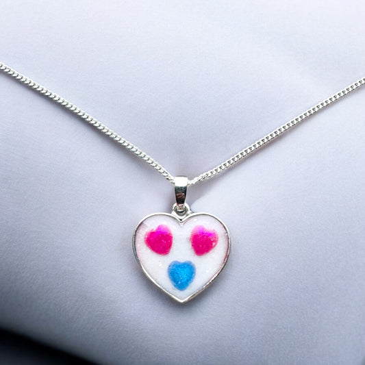 Engravable Heart in a heart Necklace