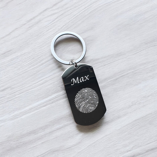 Stainless Steel Engraved Keyring