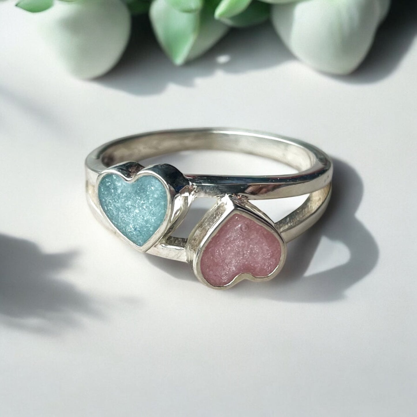 Double heart ring