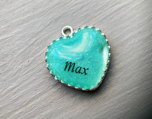 Name heart necklace