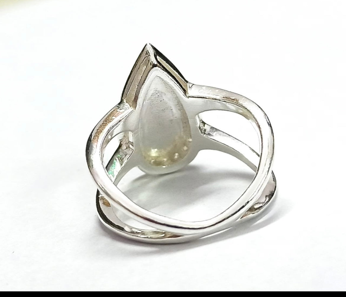 New Statement Halo Pear Ring